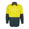 Yellow Green Hi Vis Long Sleeve Work Shirts